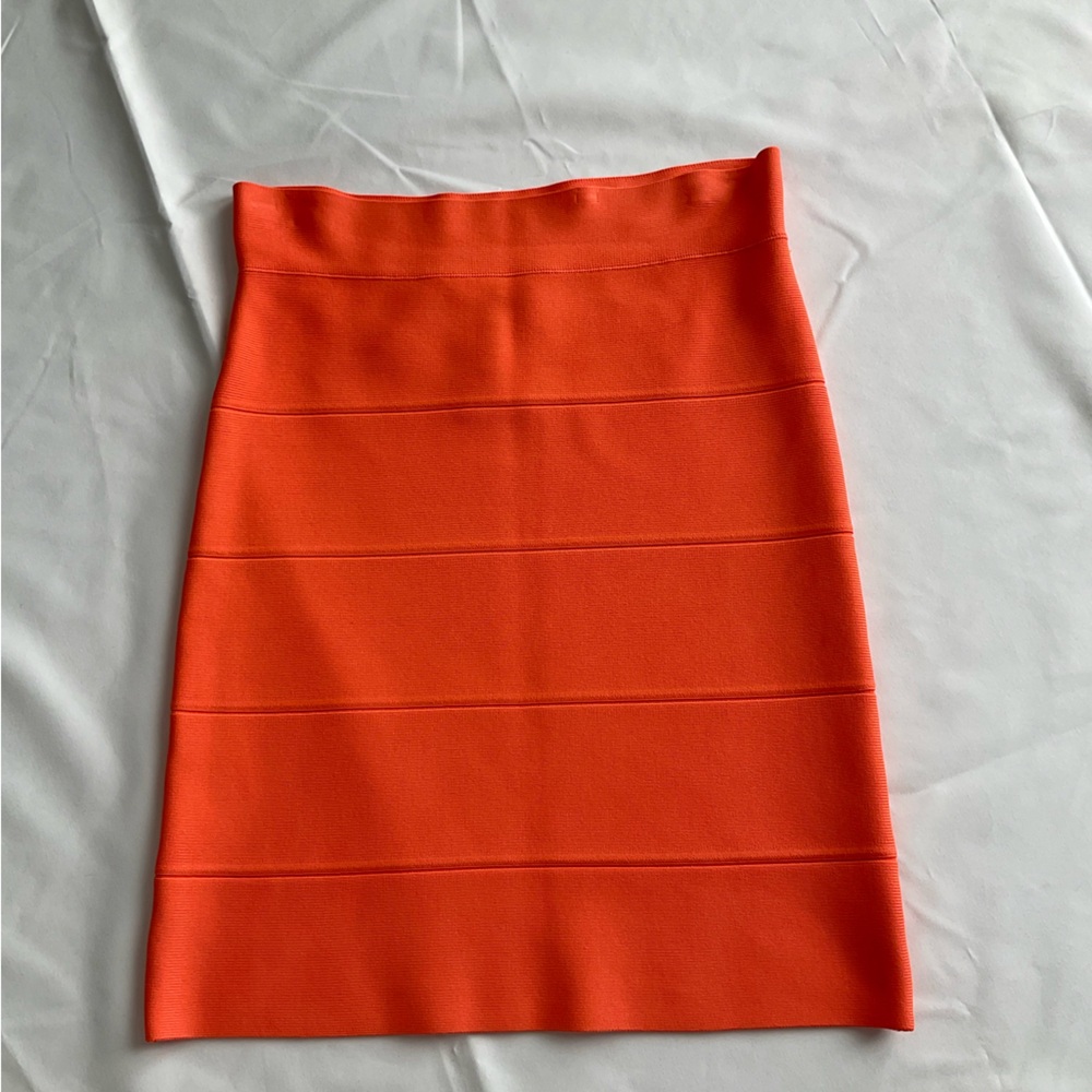 BCBGMaxAzria Vibrant Orange Pencil Skirt